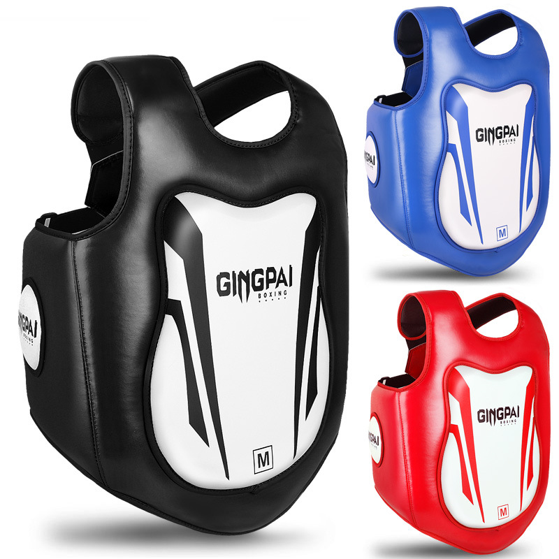 Fighting Sanda Chest Protector for Adults, Kidsren, Boys and Girls, Professional Training Competition Protective Gear, Fighting Thickeneded Armor and Belly Protection