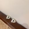 Silver needle, triangle, universal retro earrings, silver 925 sample, simple and elegant design, internet celebrity