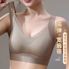 夏の薄いサイズの美背ブラジャーの女性はスチールリングがなくて、垂れ下がるのを防ぎます。