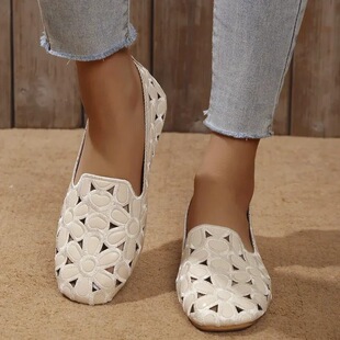 E 28306 Breathable Hollow Out Flat Loafers ��a�U�Ն�Ь