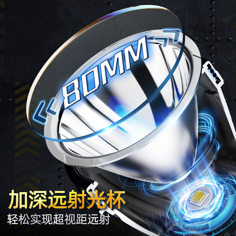 Best-selling new LED headlamp outdoor lighting cup bright USB charging head-mounted outdoor night fishing light
