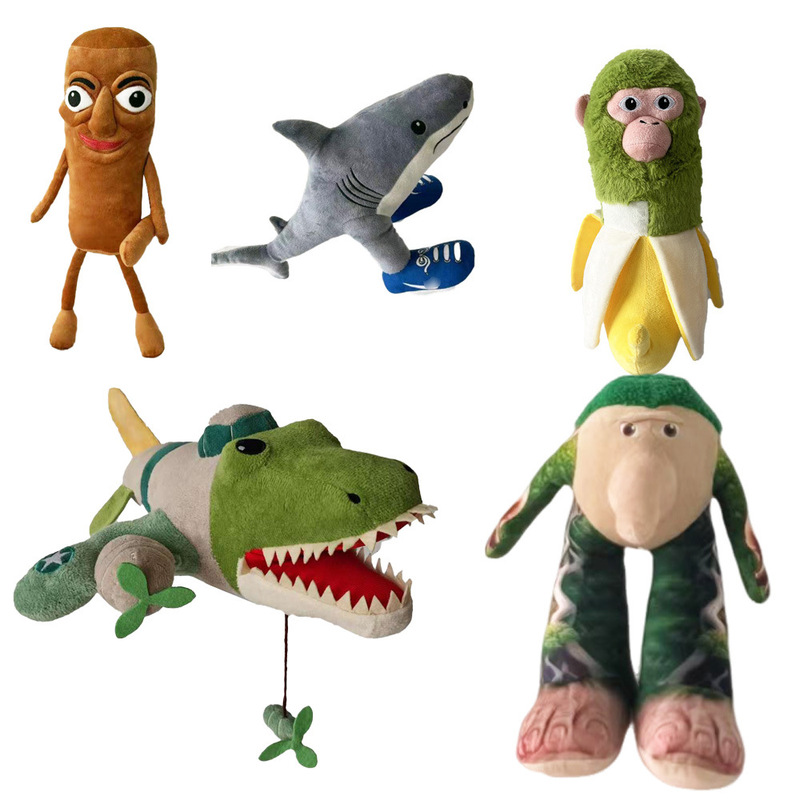 Cross-border new tung tung tung sahur American Shanhaijing spoof plush toy doll doll