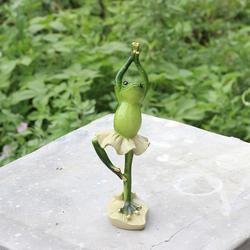 Yoga rana resina artesanía Zibo vidrio decoración de escritorio decoración de la sala de estar ventana gracioso regalo de cumpleaños