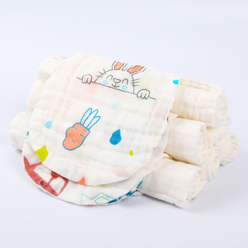 4-layer washed gauze sweat-absorbent towel, high quality, thin, children's pad sling, small size 21*31CM, individually packaged