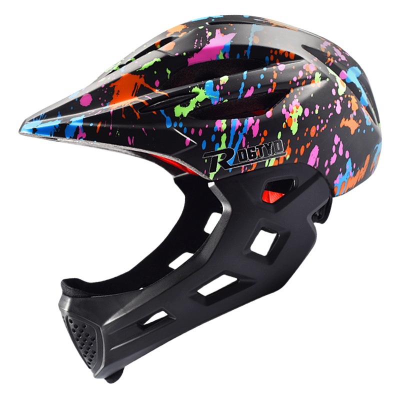 De los niños completo Cascos CE Niñas Bicicletas equilibrio scooter patinaje Cascos con luces traseras Ride equipo