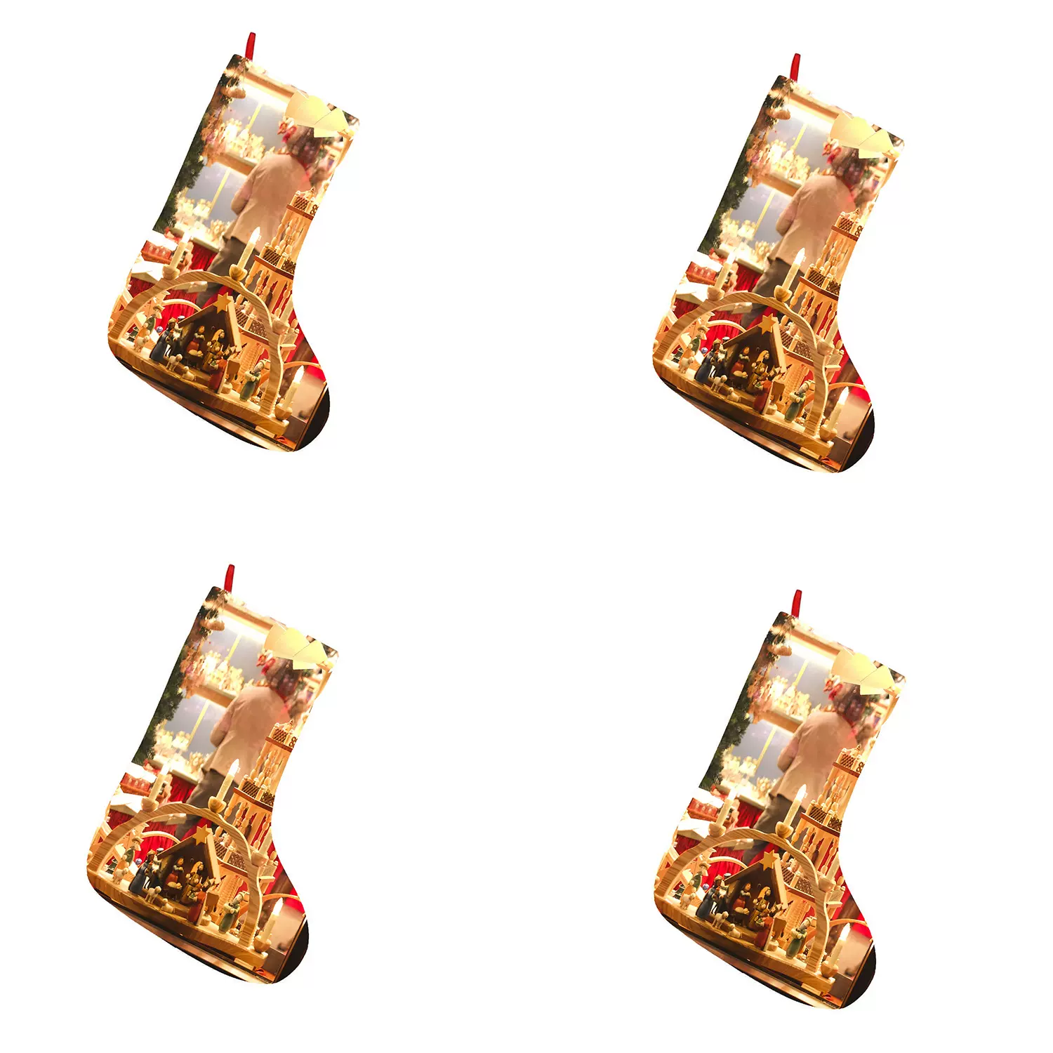 跨境新款圣诞节装饰用品圣诞挂件圣诞袜树挂饰圣诞袜子亚马逊热卖