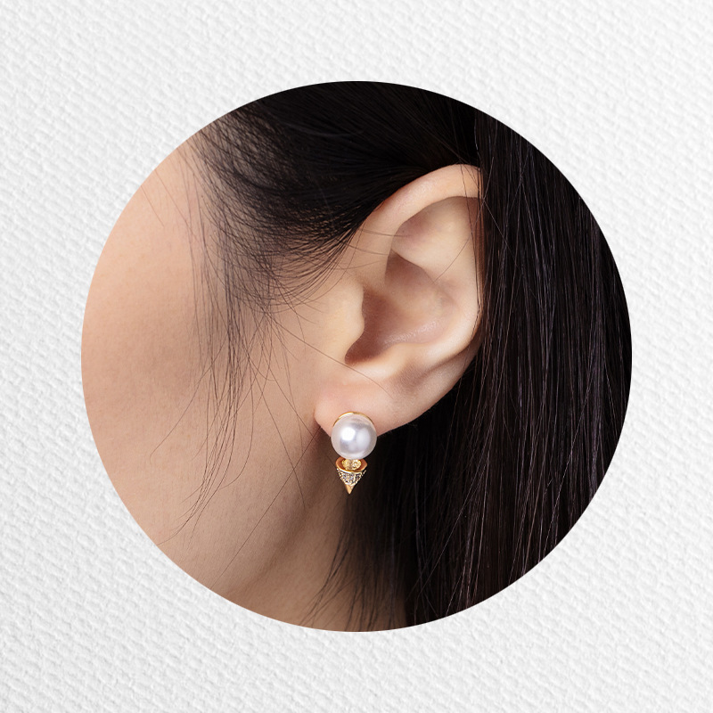 Pendientes de perlas artificiales en forma de gota de joyería de Xuping para mujeres pendientes pequeños y elegantes pendientes de diseño de nicho para mujeres