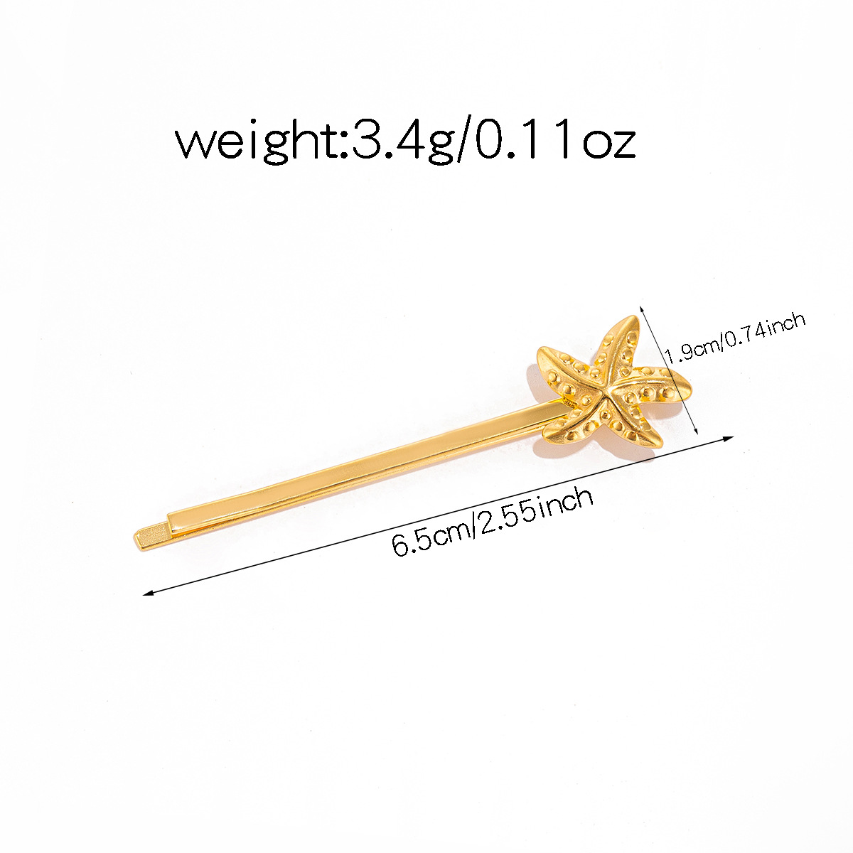 14g Weight Hair Clip Hair Accessories Type 1 Piece Quantity Holiday, Street Occasion Alloy Material Starfish, Flower, Shell Pattern All Seasons Season Women's Gender IG Style, Sweet Style IG Style Sweet Women's Starfish Flower Shell Alloy Hair Clip 18