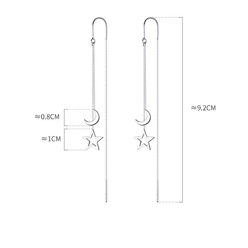 1 Pair Quantity Holiday Occasion 1 Pair Streetwear Star Moon Plating Metal Earrings
