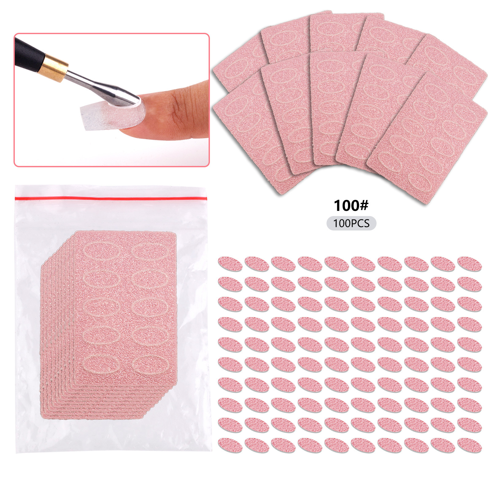 Transfronterizo nueva manicura de doble cabeza de acero Bevel empuje grande de acero inoxidable redondo curvado boca peeling herramienta removedor de uñas image 25