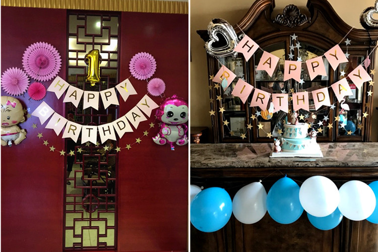 Festbanderoller och triangulära vimplar för skolfester_voghion.com