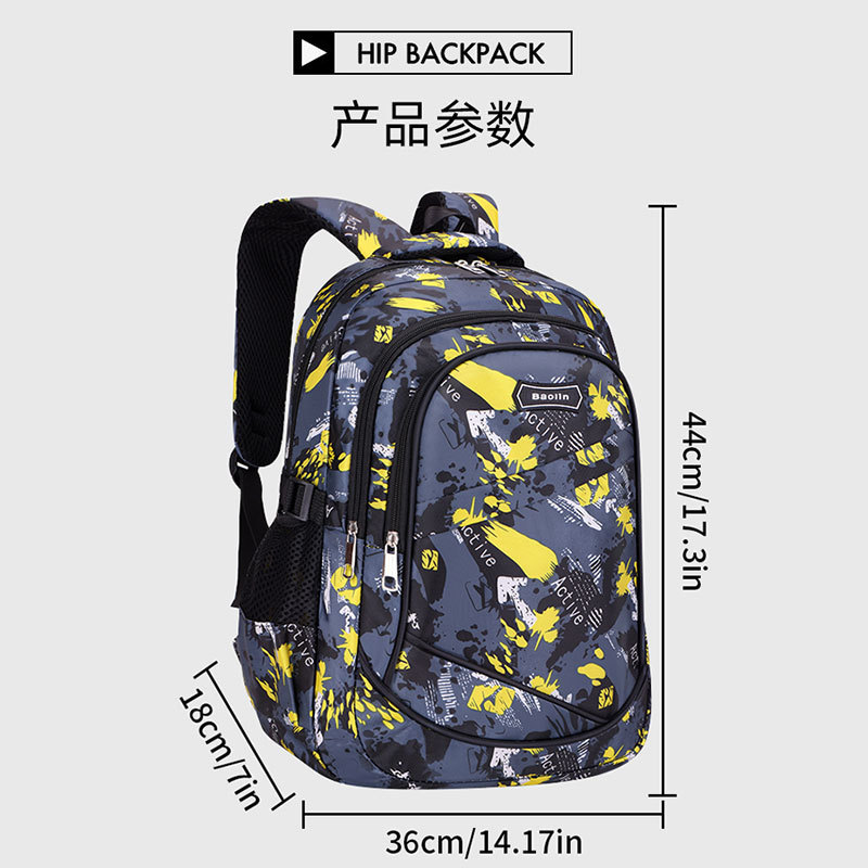 Fábrica al por mayor transfronteriza nueva moda de hombre mochila costura bolsa de viaje mochila deportiva camuflada de gran capacidad