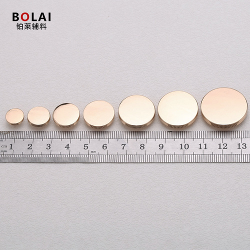 Wholesale alloy four-button panel work jacket button flat round button down jacket copper face button