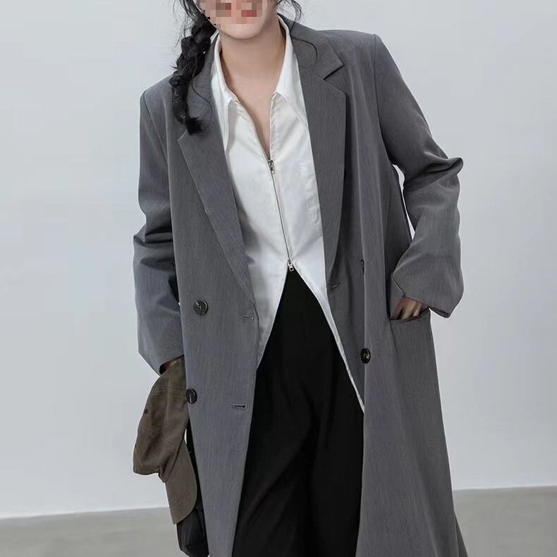 Autumn Outwears, Women's Outerwear, Long Windbreakers, Women's Cardigans, Autumn Tops, Spring and Autumn Extra Long New Suit Jackets
