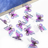 Realistic three dimensional decorations with butterfly, earrings, pendant with accessories, 18×15mm, handmade