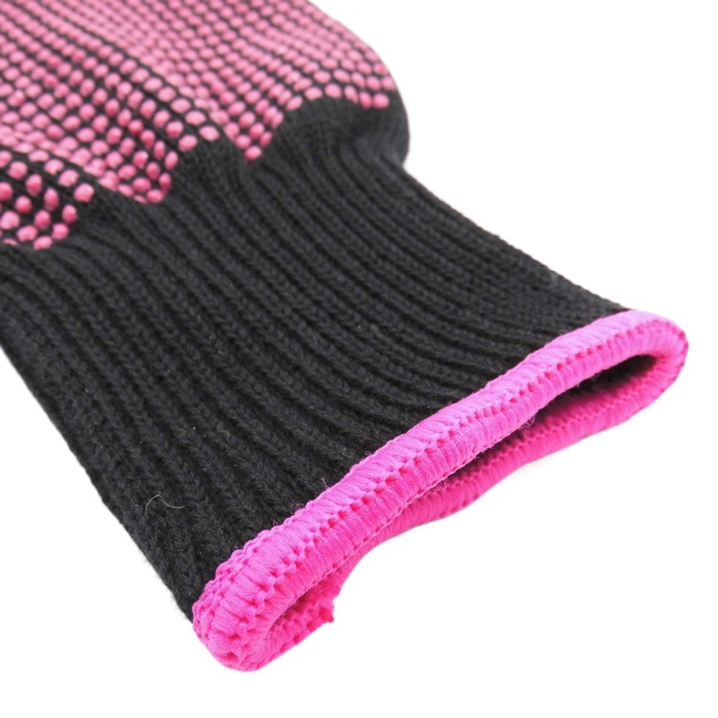 Alisador de pelo rizado con cuentas de puntos de PVC de doble cara transfronterizo, guantes aislantes antideslizantes para barbacoa resistentes a altas temperaturas, guantes antiescaldaduras