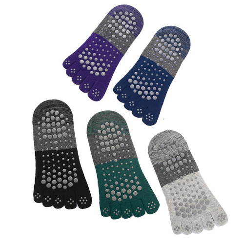Summer and Autumn Hot Sale Fashion Non-Slip Silicone Socks, Glue-on Sports Socks, High-Elastic Yoga Toe Socks, Boat Socks, Five-Toe Socks