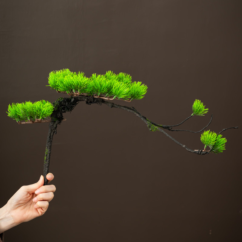 시뮬레이션 가짜 꽃 환영 소나무 액세서리 풍경 사시미 꽃병 꽃 장식 소나무 바늘 Thuja 식물 지점