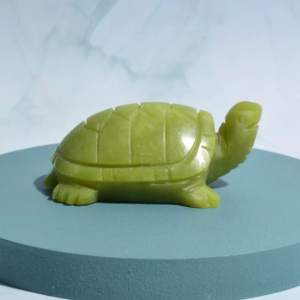 宏兴工厂岫玉玉龟摆件 玉石手把件 风水摆件岫玉乌龟手玩件玉雕