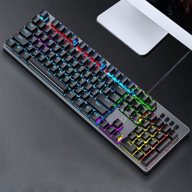 Hp Gk100F Mechanical Keyboard 104-Key Green Axis Notebook Desktop Computer Game E-Sports Office General Hp Gk100F Mechanical Keyboard 104-Key Green Axis Notebook Desktop Computer Game E-Sports Office General