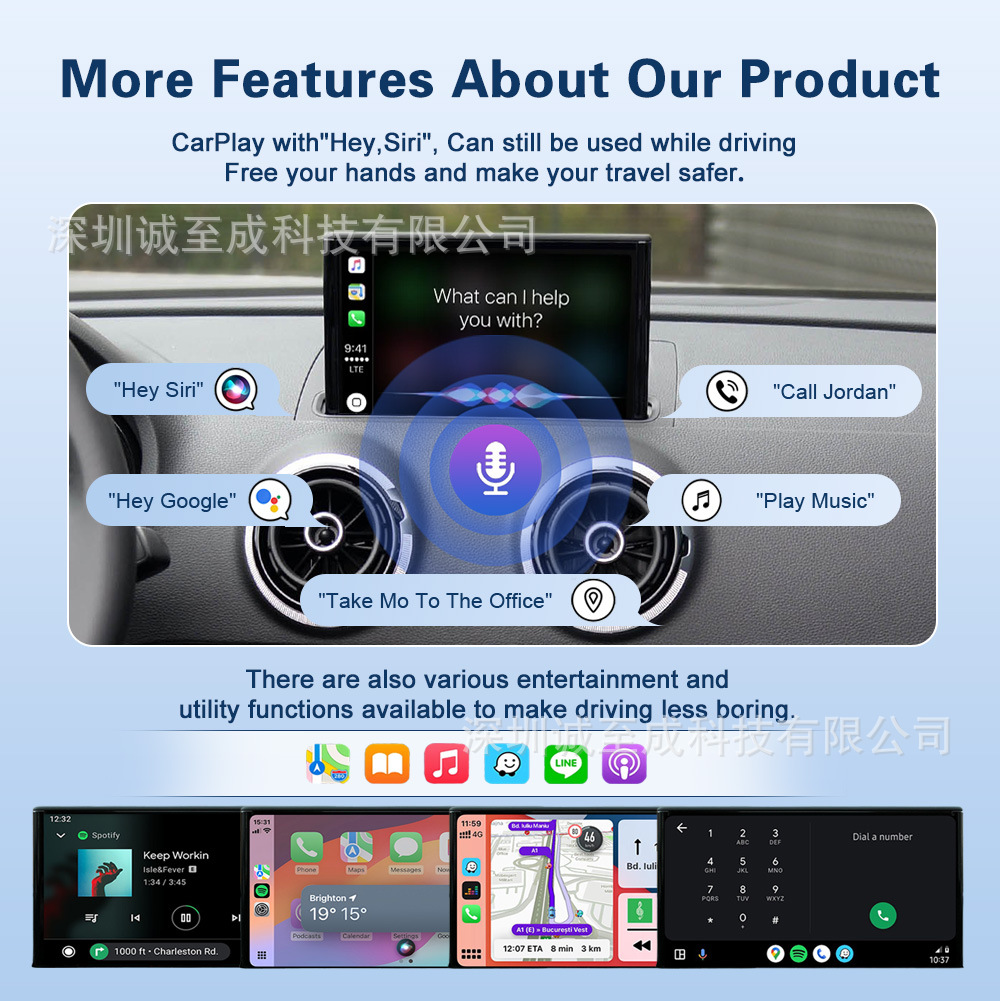 Cross-Border Wireless Carplay/Hicar Suitable for Audi Audi Original Car Screen Upgrade Multimedia Decoder Supply Source