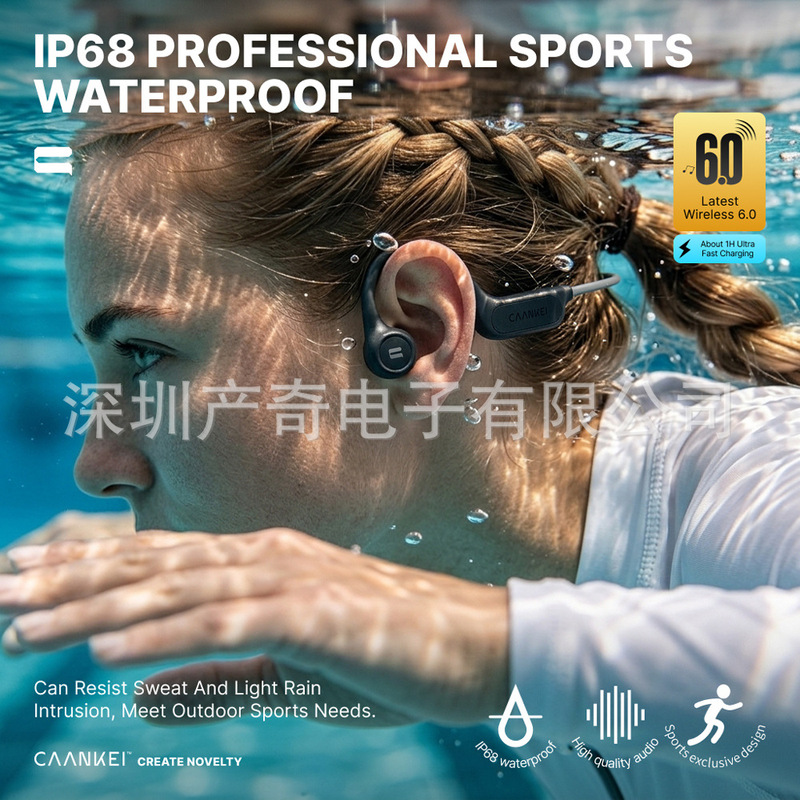 2026 New Cross-Border Swimming Headphones, Sports Bluetooth Music Listening Headphones, 32g Long-Lasting Bone Conduction Wireless Earbuds