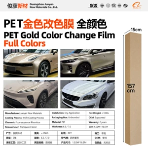 PET Avtomobil Rəng Dəyişən Film Qızıl Seriyası Vinil Tam Bədən Qoruyucu Film
