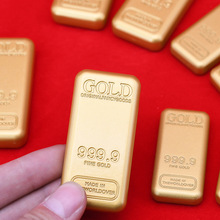精品实心沙金仿真金条摆件 家居聚宝盆填充物 支持一件起批