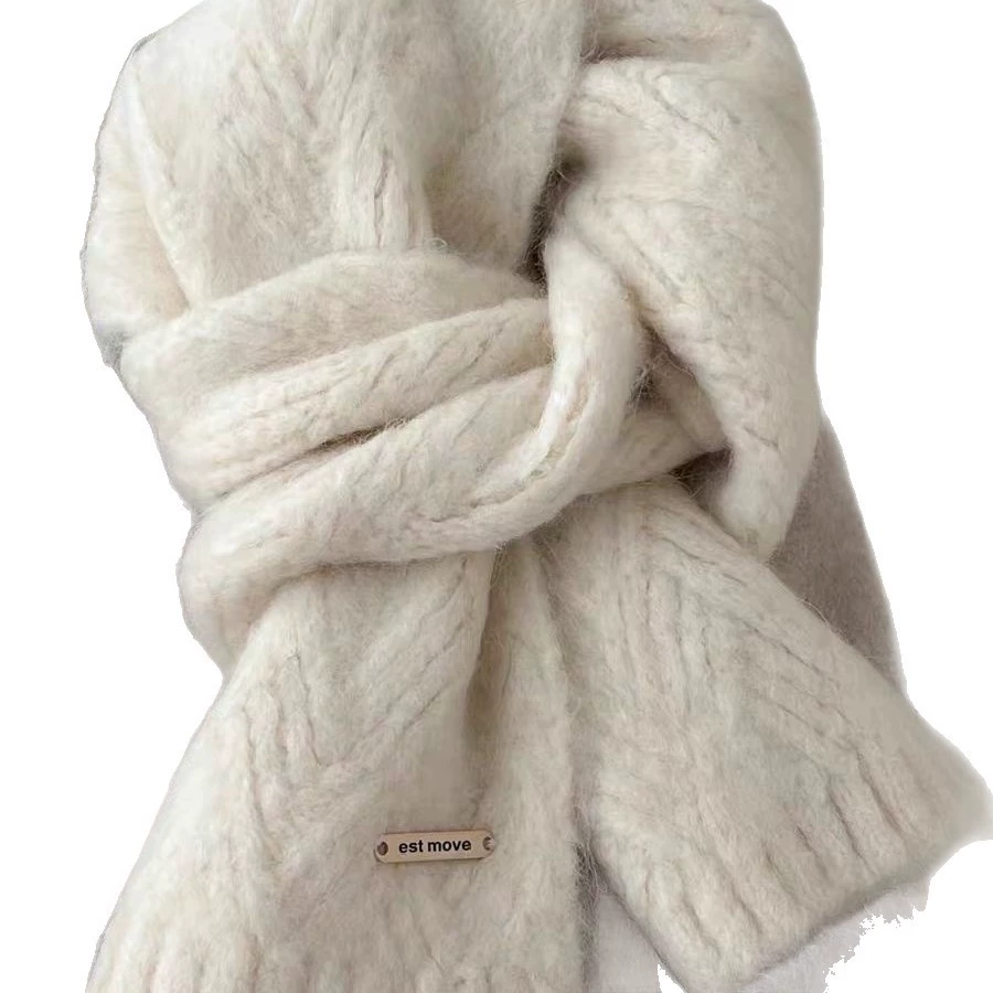 knitted fleece scarf