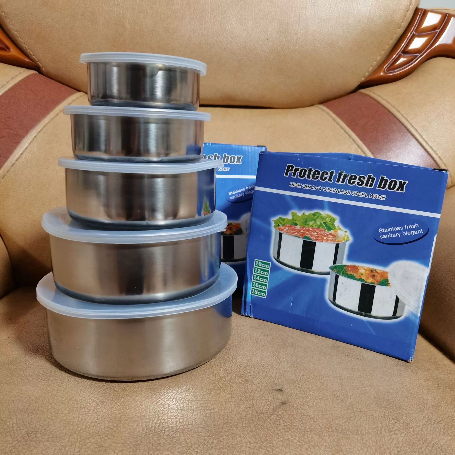 Нержавеющая сталь из пяти частей кухонный герметичный Ланч-бокс кухонный холодильник с крышкой Бытовая миска для свежести миска для лапши