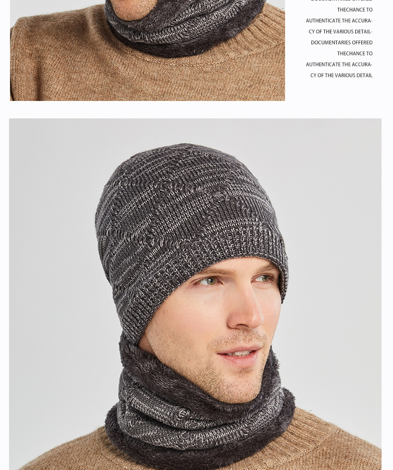 9121 Auumn and Knied Woolen Ha Warm Neck Two Piece Se Winer - Funda para ciclismo para hombre_voghion.com