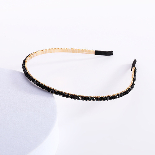 Korean ins new simple retro pearl alloy headband internet celebrity fresh temperament super fairy headband headwear