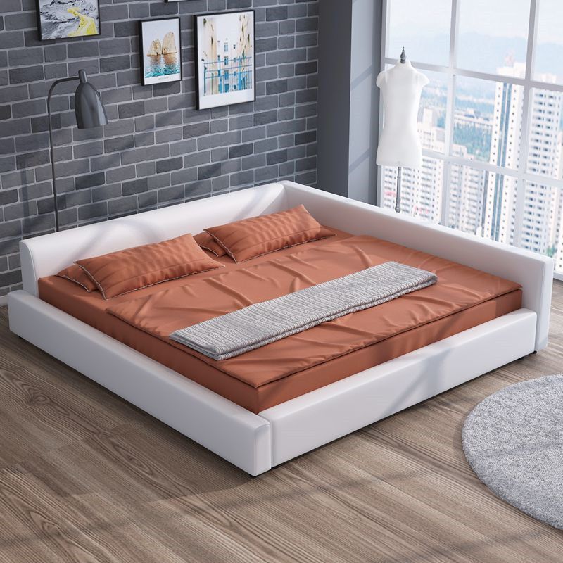 现代简约榻榻米主卧双人床亲子床2.2米2.4米床围栏床科技布床