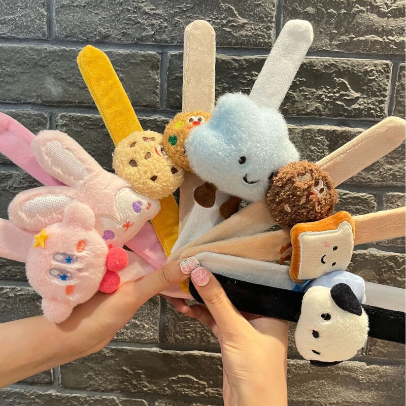 Plush Decorative Snap Circle Doll Doll Bracelet Star Card Panda Wrist Strap Little Red Book Same