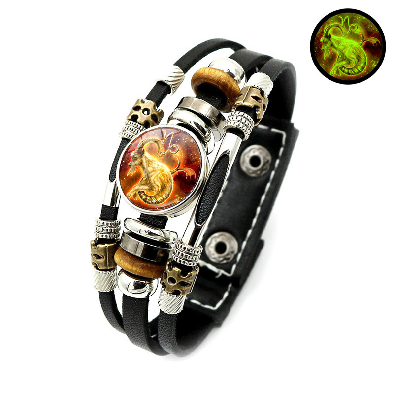 Simple Style Constellation Pu Leather Beaded Unisex Bracelets 1 Piece