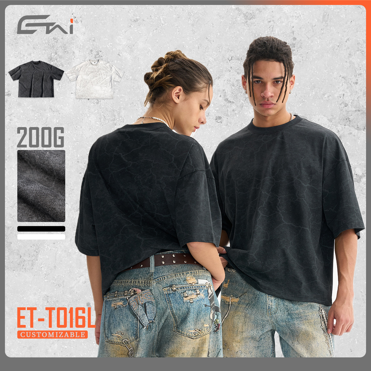 ETAI ropa de hombre de verano retro camiseta de hombre marca de moda adolescente de alta calidad corta versión ancha casual hombre mangas cortas