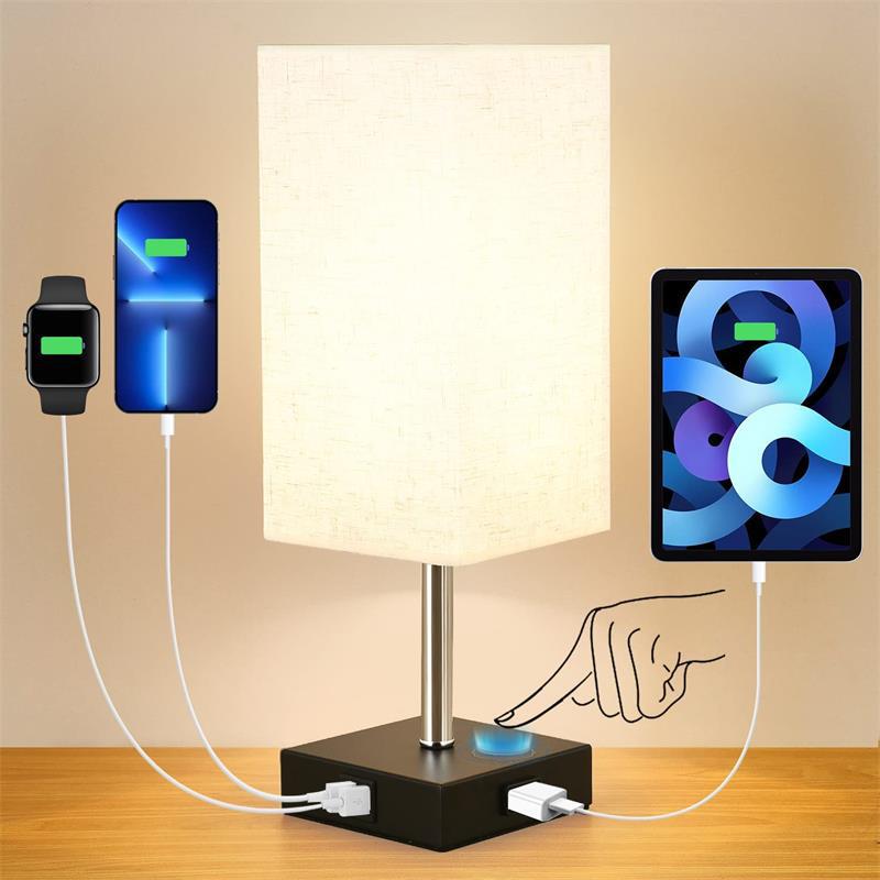 Touch Lamp Black Minimalist Creative Living Room Study Room Zhongshan Lighting Cross-border Amazon New Bedroom Bedside Lamp