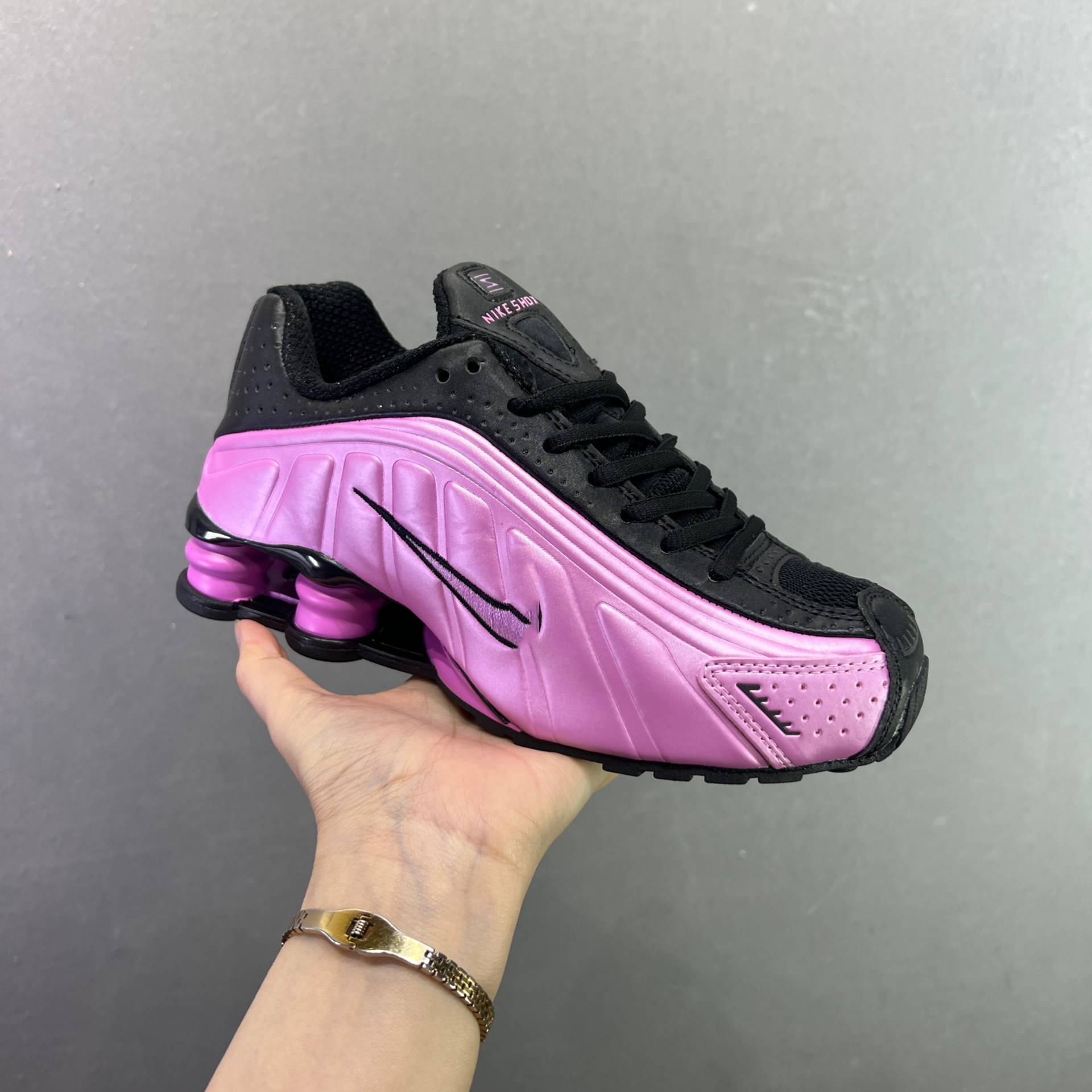 Tenis de Running con Cámara de Aire SHOX R4 Malla y Caucho Transpirable, Antideslizante para Correr y Deportes