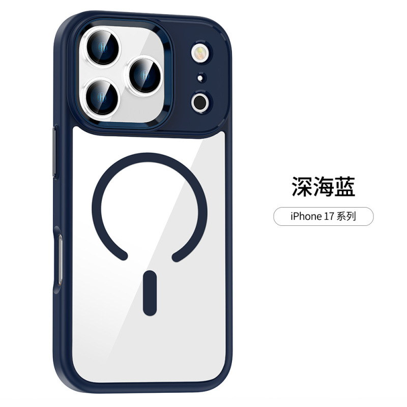 iPhone17air 携帯電話ケース Magsafe 磁気吸引 Apple 16 ゴールドシールド透明 15ProMax 保護ケースに適しています|undefined
