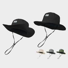 新款日系男版夏季徒步速干登山帽大帽檐女户外出游防晒遮阳渔夫帽