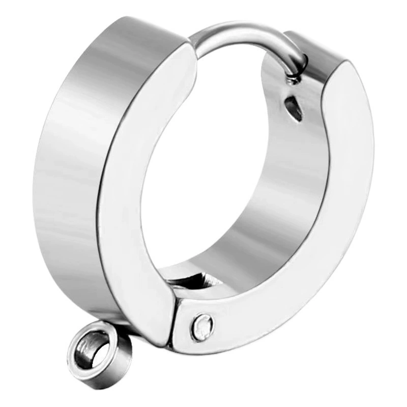 Пряжка для ушей из нержавеющей стали кольцо для ушей сварочное автомобильное кольцо вакуумное покрытие зажим для ушей Пряжка для ушей без отверстия для ушей мужские и женские серьги оптом