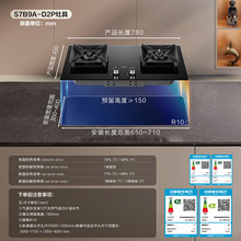 老板防干烧D2P节能燃瓦斯灶炉具天然液化气厨房家用双口瓦斯炉官