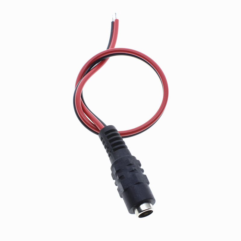 銅包鋼DC赤黒線メス5.5*2.1集中給電12v監視カメラ電源線dcメス線|undefined