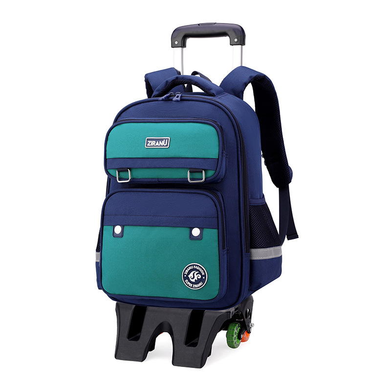 Pescado natural nuevo tirón mochila al por mayor escaleras mochila de estudiantes 3 - 6 grados antidesgaste