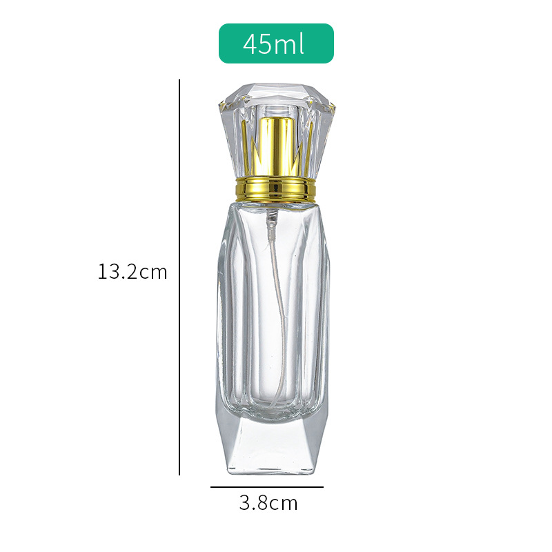 50ml botella de perfume portátil botella de perfume de especificación múltiple botella cosmética botella de perfume avanzada botella vacía de vidrio