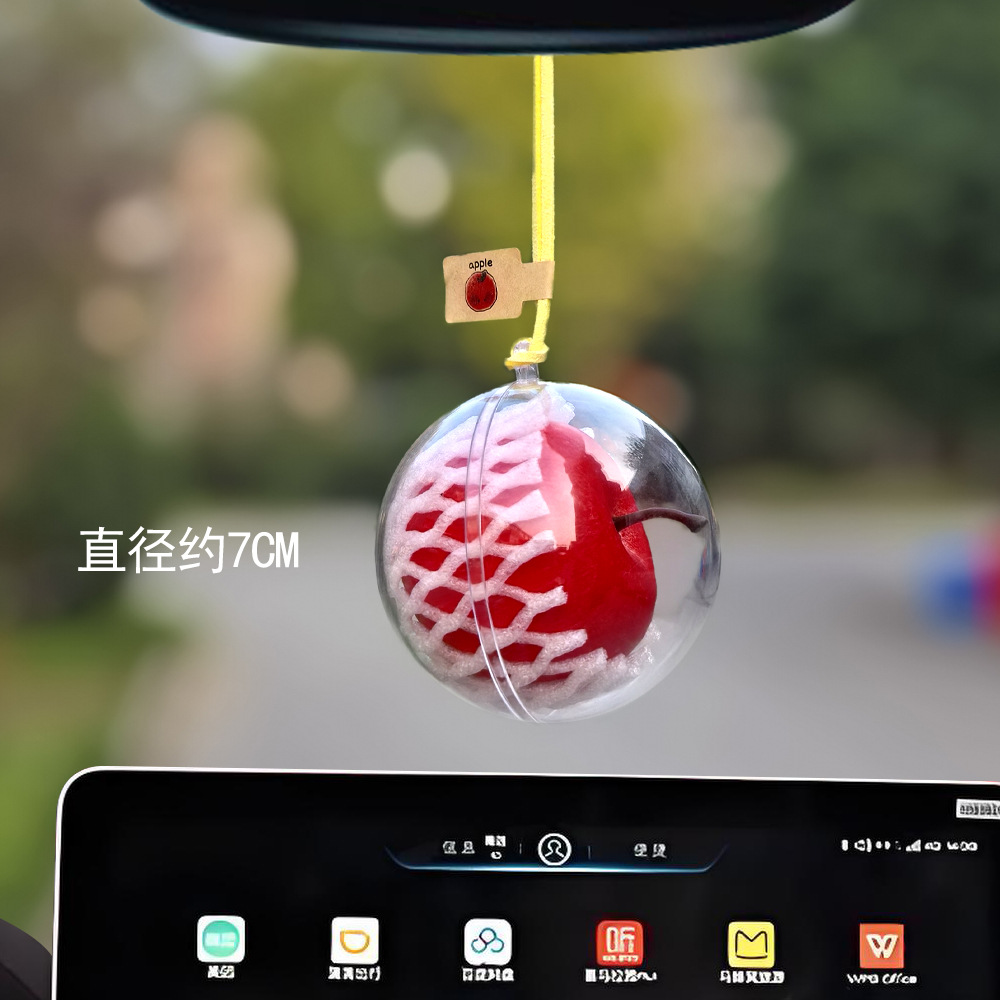 Apple automóvil colgante de viaje seguro llavero de automóvil atmósfera creativa colgante de espejo retrovisor colgante adornamiento en línea