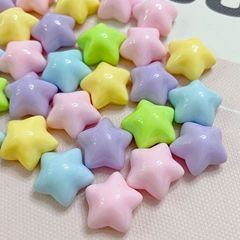 胖乎乎五角星馬卡龍星星樹脂配件手機殼髮夾發繩配飾耳釘滴膠材料