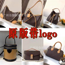 真皮白三彩老花高仿carryall法棍驴牛角包女士家女包包枕头包ivy
