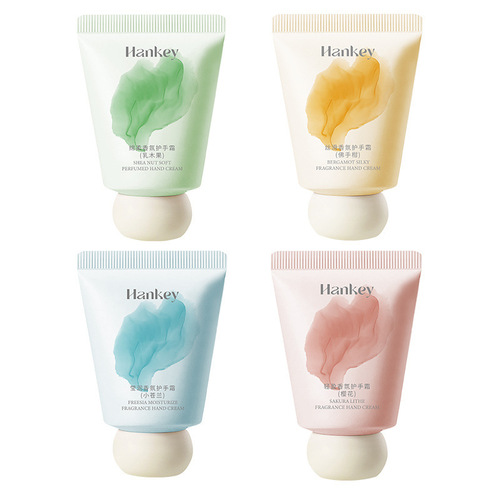 Hanji Xiaopangdun Fragrance Hand Cream Set Box 40g*4 Count Anti-Dry Crack Gift Hand Cream Set Wholesale