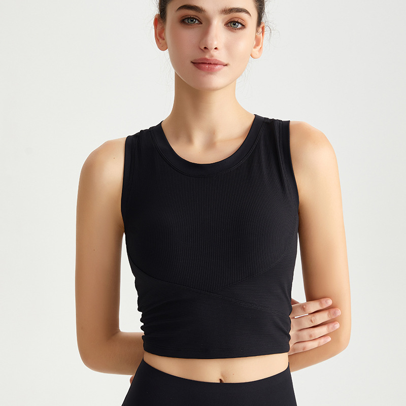 Wiman fija taza chaleco deportivo de secado rápido mujer ropa exterior de acondicionamiento físico sujetador deportivo en forma de I ropa interior de yoga